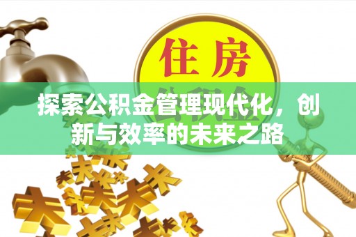 安塞探索公积金管理现代化，创新与效率的未来之路